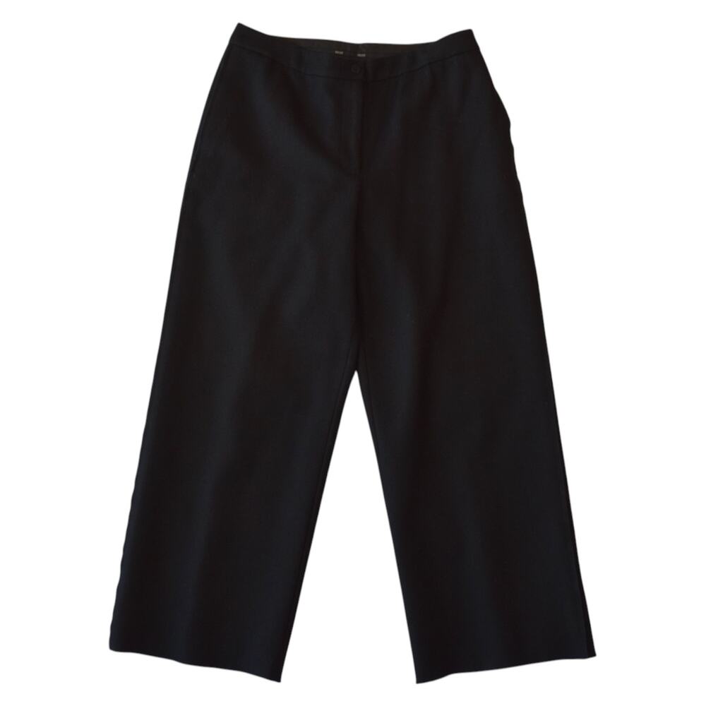 DKNY Essentials Black Wool Blend Wide-Leg Dress Pants Size 12